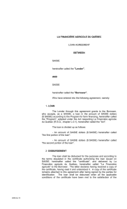 4006.2a.13 – Private Loan Agreement for 2 Portions, one of which is