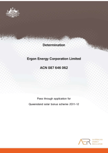 pass through for the Queensland Solar Bonus Scheme 2011-12