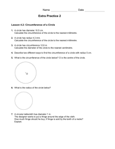 Lesson 4.2: Circumference of a Circle