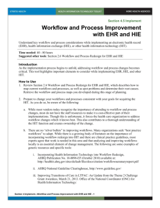 Workflow and Process Improvement with EHR and HIE