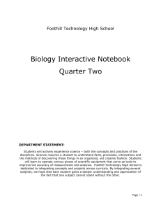 Quarter 2-3 Notebook - Foothill Technology High School
