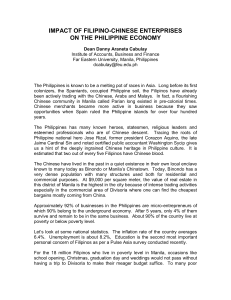 IMPACT OF FILIPINO-CHINESE ENTERPRISES