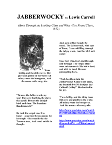 Jabberwocky poem - Brown's Camel English