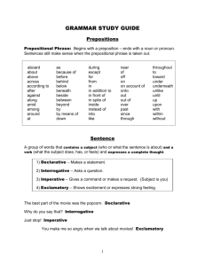 PARTS OF SPEECH STUDY GUIDE - Springfield Public Schools