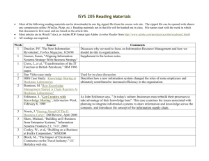 INFO 630 Reading Materials