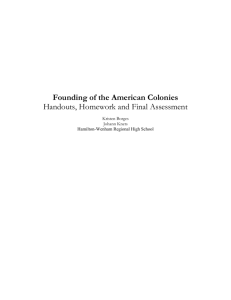 Founding of the American Colonies