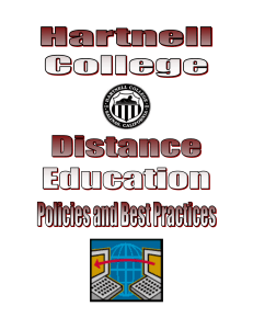 Distance Education Policies & Best Practices