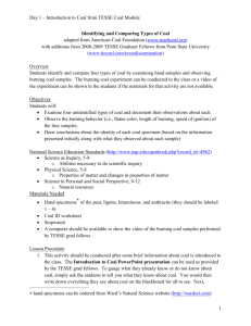 Identifying & Comparing Types of Coal - paesta