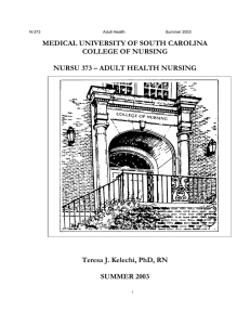 syllabus - Medical University of South Carolina