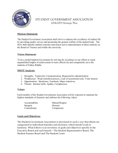 Financial Stewardship - American Student Government Association