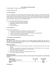 Water Quality and Instrumentation