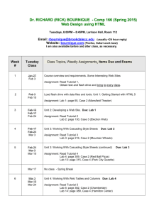 Bournique Syllabus - Dr. Bournique's Computer Science Class Files