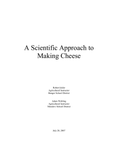 cheese - biotechforteachers