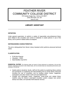 Library Assistant - Feather River College