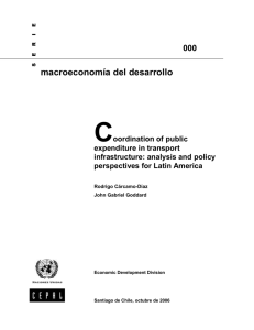 Coordination of public expenditure in transport infrastructure