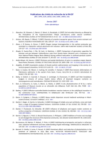 Liste des publications FREST ISI (july 2010)