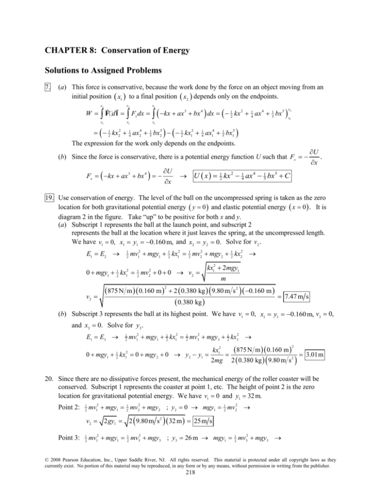 Chapter 8 Solutions To Assigned Problems