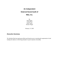Nike Social Audit (2) - Applicant seeking PhD in Marketing