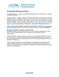 Sustainable Withdrawal Rates