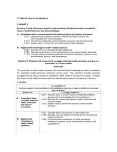 5th grade health standards