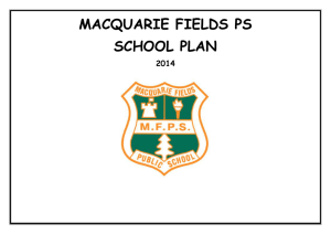 Plan 2014 - Macquarie Fields Public School