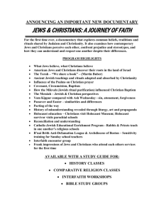 1 - Jews & Christians: A Journey of Faith