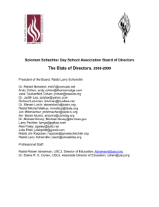 SSDSA-slate-of-directors - Schechter Day School Network