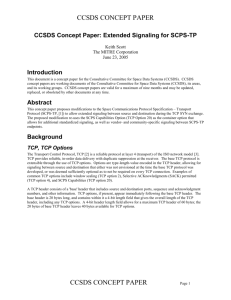 Extended Signaling for SCPS-TP