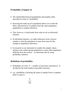 Probability (Chapter 6)