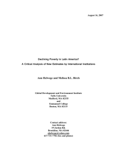 Declining Poverty in Latin America?