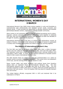 International Women's Day History [WORD 379KB]