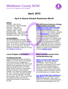 Middlesex County NOW Newsletter, April 2015 - NOW-NJ