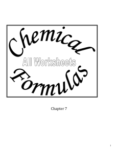 Chapter 7 - All Worksheets