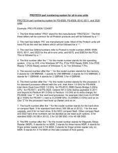 PROTECH part numbering system for all-in-one