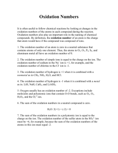 doc: Oxidation Numbers