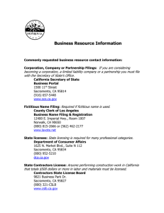 Business Licensing Resources