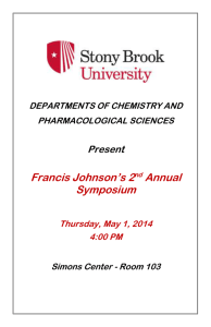 Program - Chemistry Department at Stony Brook