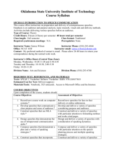 Course Syllabus - OSU Institute of Technology