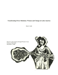 Transforming Power Relations: Women and Change in Latin