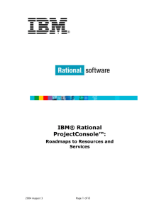 IBM Rational ProjectConsole Hands