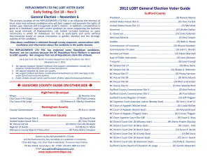 REPLACEMENTS LTD PAC LGBT VOTER GUIDE Early Voting, Oct