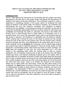 impact of taxation on the indian power sector