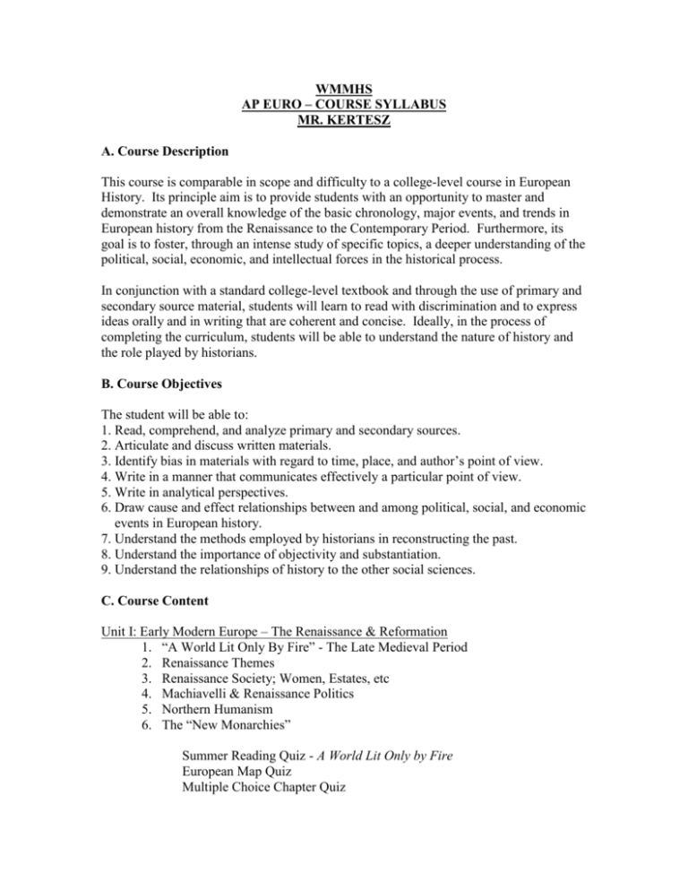 Course Syllabus