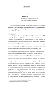 Mens Rea - Articles On Law