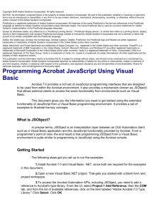 Programming Acrobat JavaScript Using Visual Basic