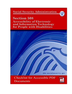 PDF Checklist 508