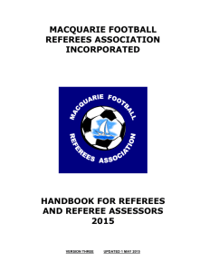 Handbook For Referees and Assessors