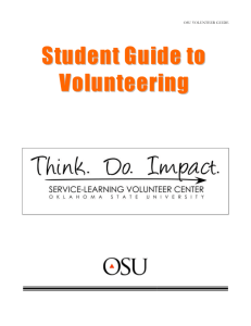 Guide to Volunteering - Service