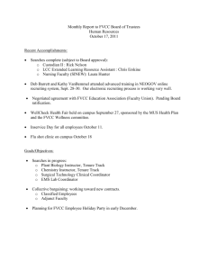 Monthly Report to FVCC Board of Trustees Human Resources