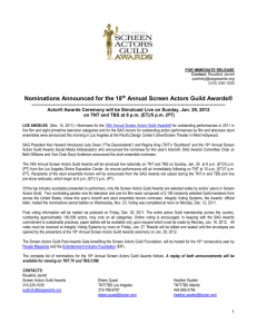Nominations Word Doc - Screen Actors Guild Awards